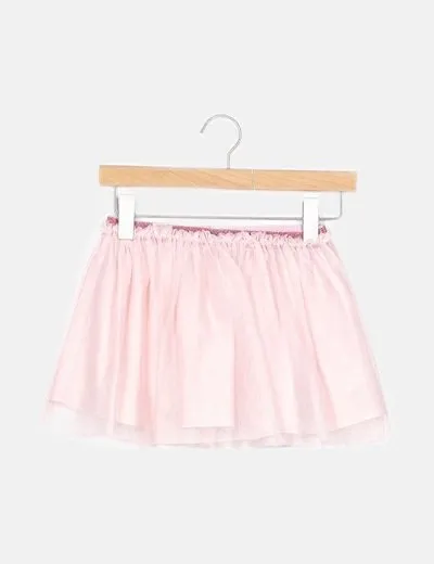 H&M Falda tul rosa