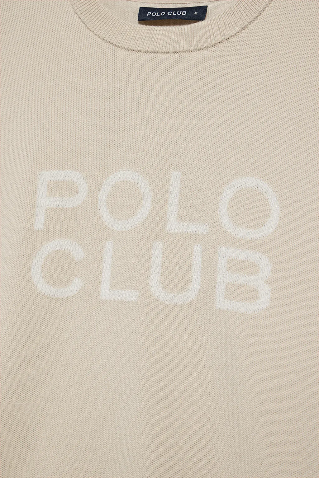 Jersey Axel de punto beige con logo en el pecho Polo Club