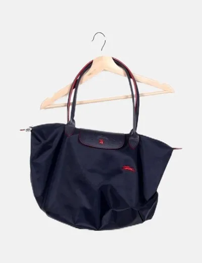 Longchamp Bolso azul marino lona