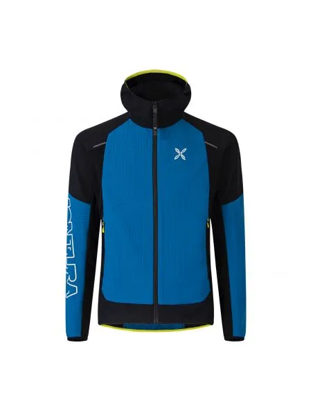 MONTURA Chaqueta Wind Revolution Hoody Hombre Deep Blue/Nero