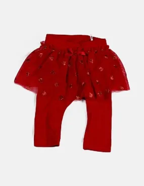 Name it Pantalón combinado falda de tul rojo