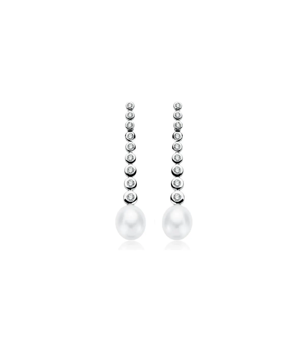 Pendientes de novia Catherine Howard Oro Blanco 18K Perla