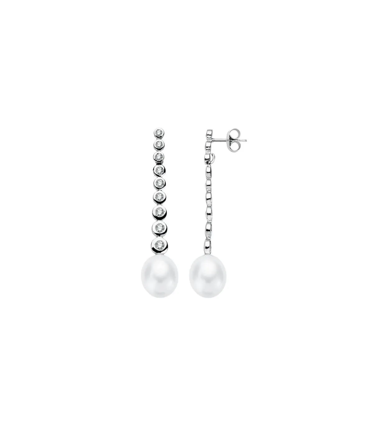 Pendientes de novia Catherine Howard Oro Blanco 18K Perla