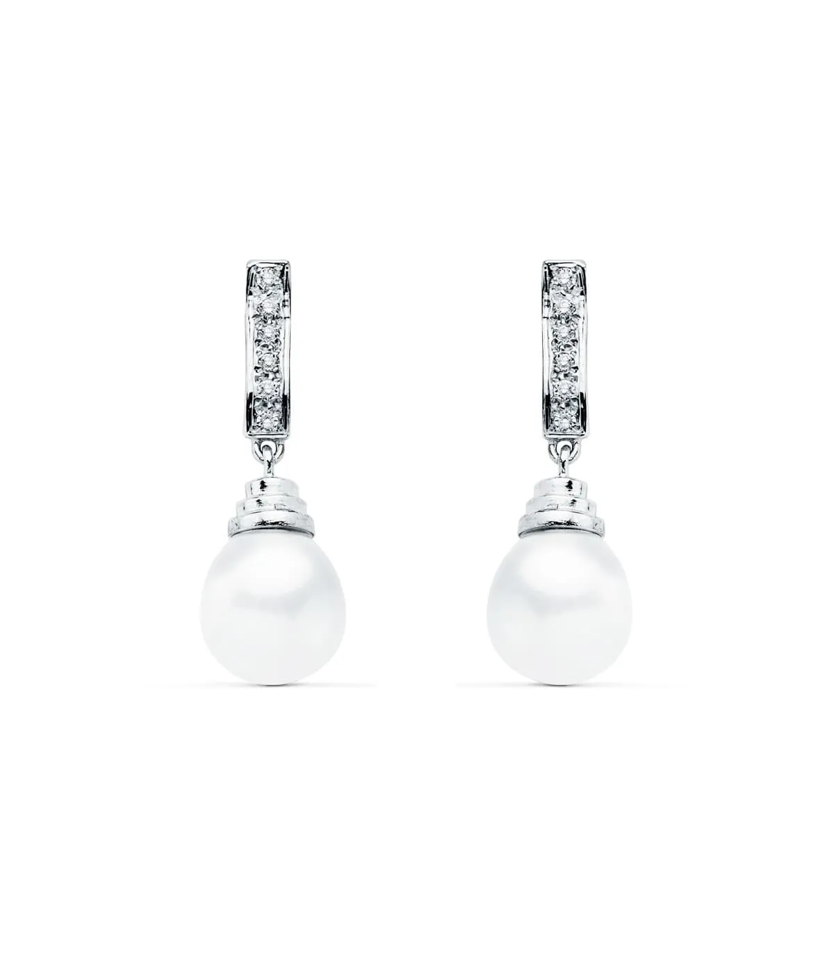 Pendientes de novia Lady Denisse Oro Blanco 18K Perla cultivada