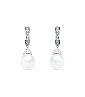 Pendientes de novia Lady Denisse Oro Blanco 18K Perla cultivada