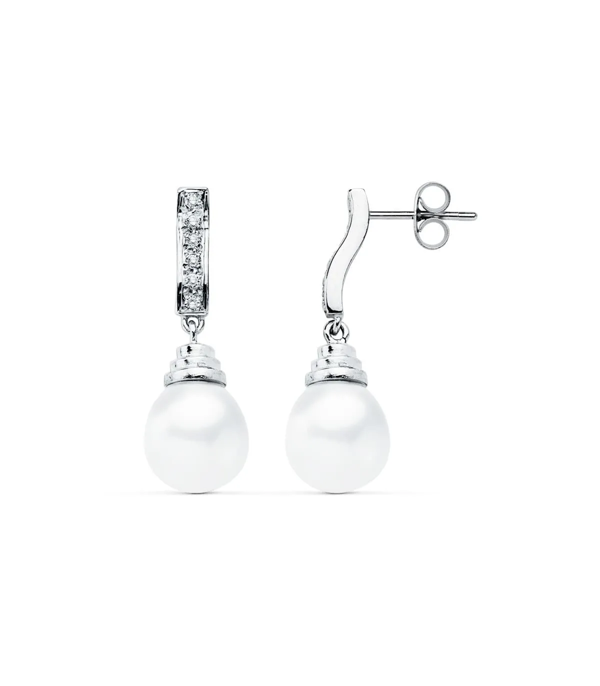 Pendientes de novia Lady Denisse Oro Blanco 18K Perla cultivada