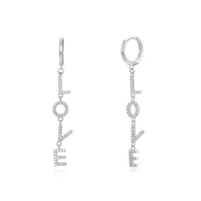 Pendientes en Plata de Ley Love