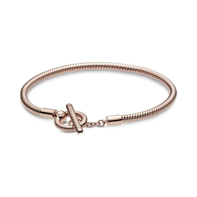 Pulsera Moments en Pandora Rose Cadena de Serpiente cierre T 589087C00