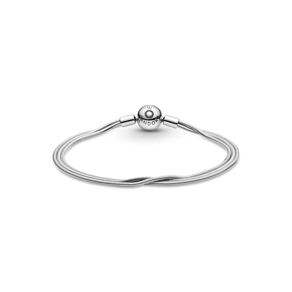 Pulsera Pandora Moments de plata Multi Cadena de Serpiente