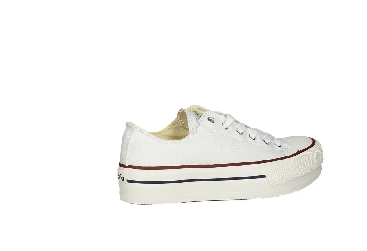 Sneaker Victoria Lona Blanco Piso Doble