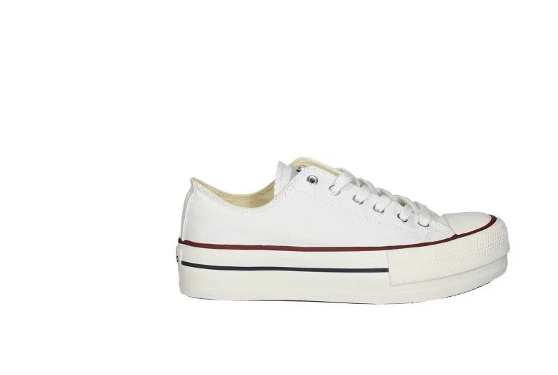 Sneaker Victoria Lona Blanco Piso Doble