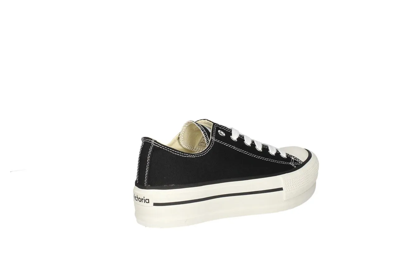 Sneaker Victoria Lona Negro Piso Doble