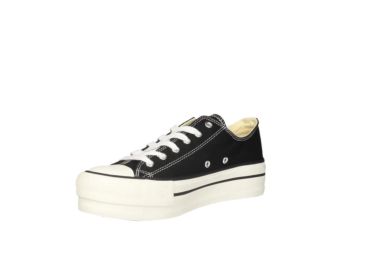 Sneaker Victoria Lona Negro Piso Doble