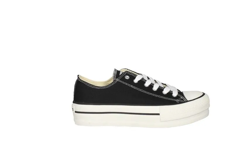 Sneaker Victoria Lona Negro Piso Doble