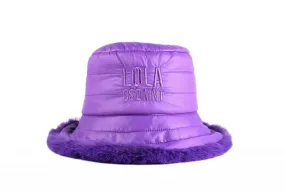 Sombrero Nilon y Pelo Morado Reversible