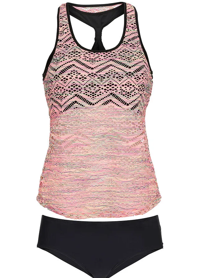 Tankini (juego de 2 piezas) Rosa de rayas