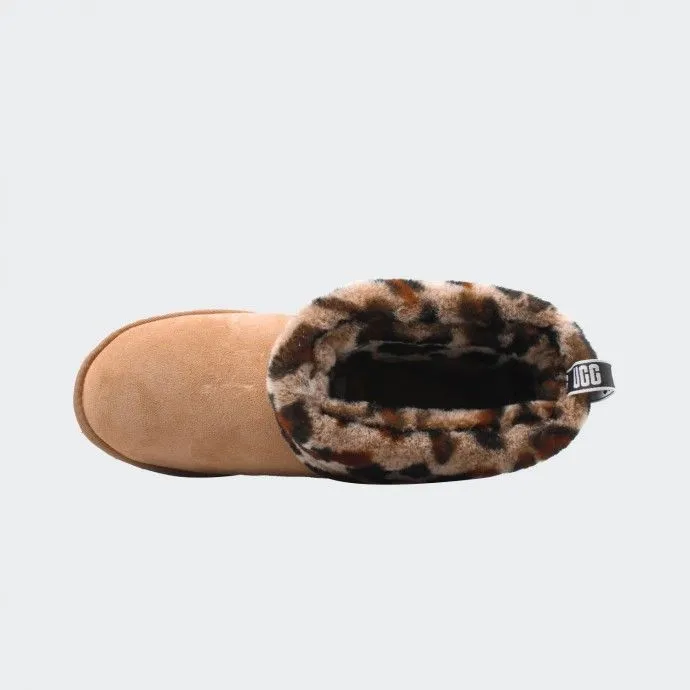 UGG Botas UGG Fluff Mini Quilted Leopard