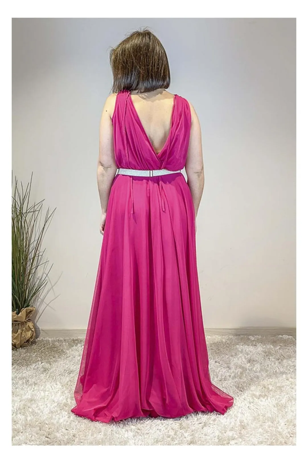 VESTIDO FIESTA TUL ROSA YARROW