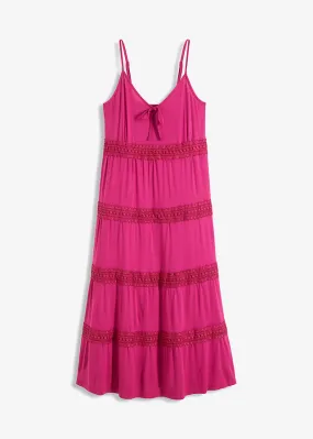 Vestido midi fucsia