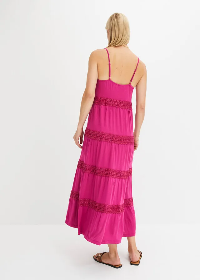 Vestido midi fucsia