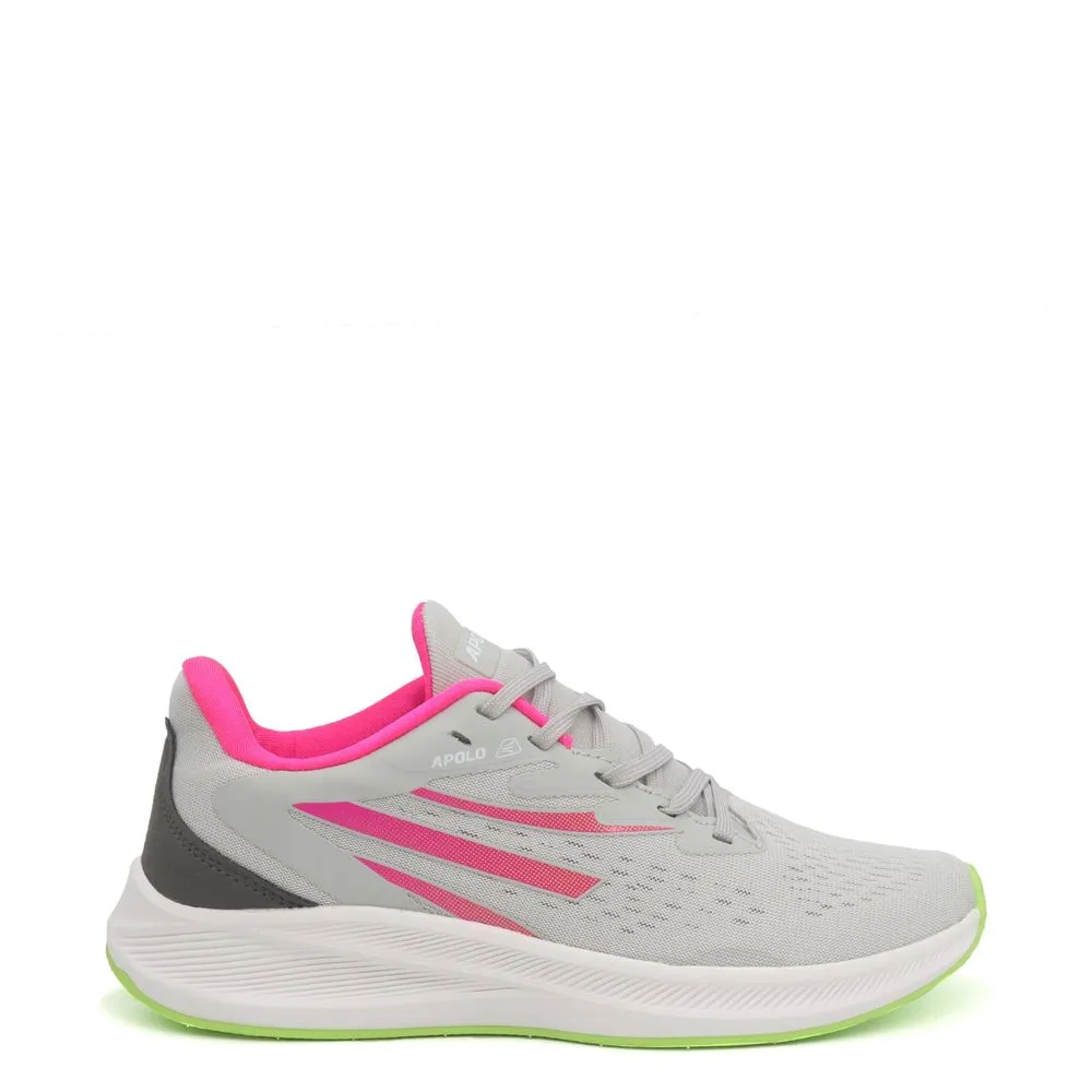 Zapatillas Mujer Running Apolo  AD21-66 Plomo Fucsia