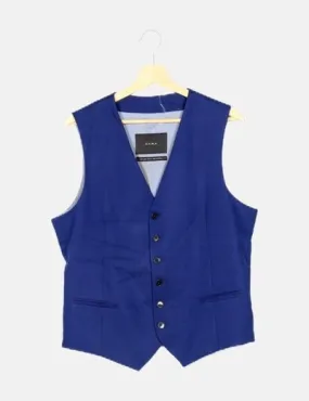 Zara Chaleco azul de vestir