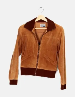 Zara Chaqueta bomber pana camel